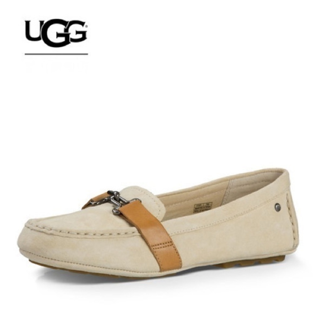 Ugg Australia Aven Flat Loafers Suede Leather Buckle 5